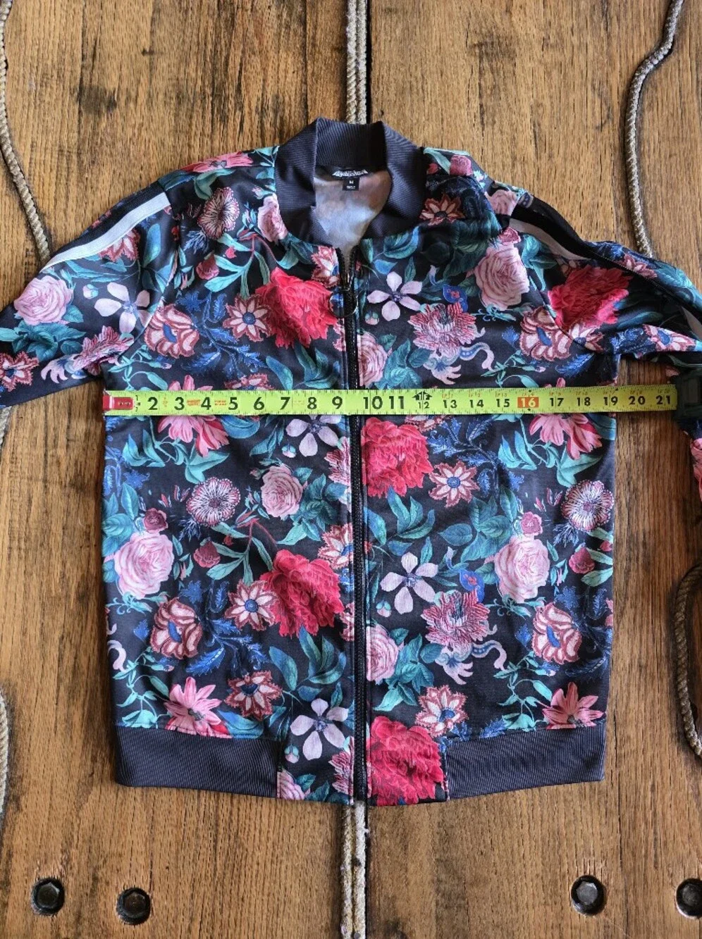 Project Runway Zip Up Floral Sports Jacket Womens Medium